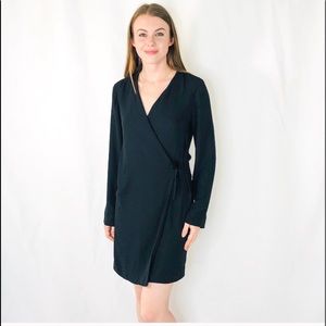 Aritzia Babaton Wrap Black Dress